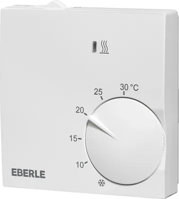Produktbild von Eberle Raumregler Aktivweiß extra Flach, 5 - 30 Grad, mit Temperaturabsenkung