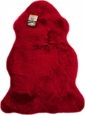 Produktbild von Australisches Merino Lammfell FINN Naturform hochwollig Rot LWR 1416 95cm
