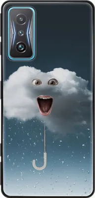 Produktbild von König Design Hülle kompatibel mit Xiaomi Redmi K50 Gaming Kunststoff Soft Handyhülle - Handy Case Regenwolke