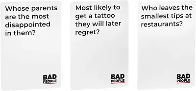 Produktbild von BAD PEOPLE Party Game - After Dark Expansion - 100 New Questions for The Hilarious Adult Card Game for Fun Parties & Board Games Night with Your Group