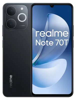 Obrázek produktu pro realme Note 70T, 17,1 cm (6.74"), 4 GB, 64 GB, 50 MP, Android 15, Černá