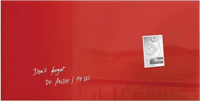 Image de SIGEL GL147 Glas-Magnetboard Artverum - rot, 91 x 46 cm