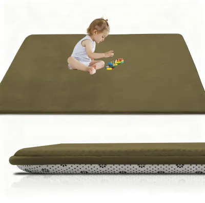 Produktbild von Große Baby-Spielmatte aus Korallvelours, 50 x 120 cm