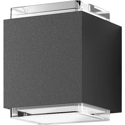 Produktbild von CMD Wandleuchte LB25 Alu anthrazit IP65 m. Kristallglas