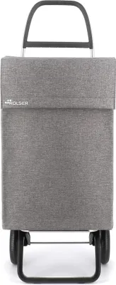 Produktbild von Rolser Jean Tweed 2 Einkaufstasche auf Rollen, hellgrau
