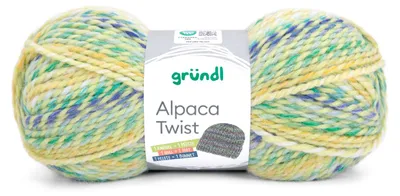 Produktbild von Gründl Wolle Alpaca Twist 100 g gelb-blau-grün