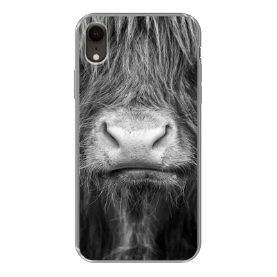 Produktbild von MuchoWow® Handyhülle Schutzhülle Hülle für iPhone XR Schottischer Highlander - Haare - Tiere Silikon Softcase Handy Hülle - Schutzdeckel