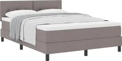 Produktbild von Boxspringbett mit Kopfteil Taupe 160 x 200 cm Stoff