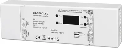 Produktbild von SR-SPI-OLED SPI Pixel-Controller DMX RF OLED 44 IC-Typen 5-24V DC für digitale LED Streifen