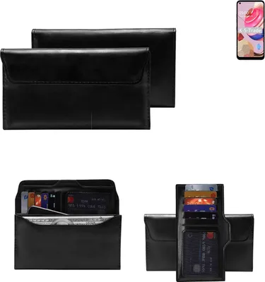 Produktbild von K-S-Trade Handy Hülle kompatibel mit LG Electronics K51S Schutz Hülle Tasche Schutz Case Handytasche Kunstleder schwarz, 1x