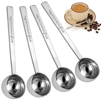 Imagen del producto de Cucharitas para café, juego de 4 unidades, 15 ml, cucharas para café de acero inoxidable