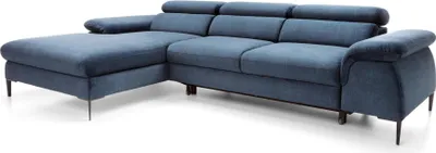 Immagine prodotto di Divano angolare FURNLUX Blu e Nero 288cm / Colore principale: Blu / Dimensioni: 288 x 94 x 182 cm