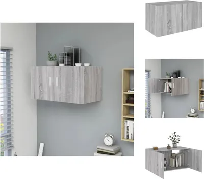 Image de vidaXL Armoire murale Gris Sonoma 80x39x40 cm Bois composite - Étagères murales