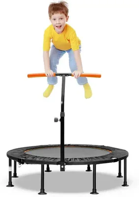 Immagine prodotto di Mini trampolino con maniglia regolabile in altezza - Arancione