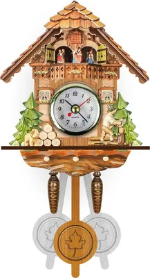 Produktbild von Wanduhr aus Holz, Vintage-Uhr, Wohnzimmeruhr aus Holz, handgefertigter Wecker aus Holz