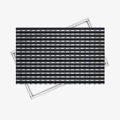 Produktbild von POLENTEX Aluminium Fußmatte für Türen, 75x50 cm, 12 mm Profilhöhe, Bürste + Gummi, Farbe: Schwarz, für Innen- und Außenbereiche