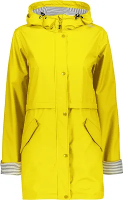 Image de Veste de pluie CMP pour femme avec capuche fixe R411, jaune, taille 46