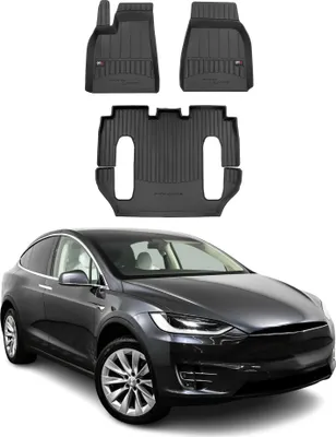 Obrázek produktu pro 2016-2020 Tesla Model X Podlahové rohože TPE černé 3 ks