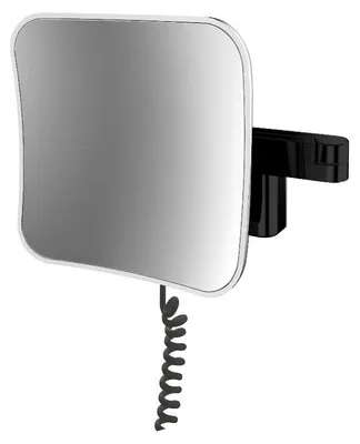 Immagine prodotto di emco LED miroir de rasage et de maqu'illage, grossissement 5x, rectangulaire, double bras articulé, câble spiralé, prise, 109513351, 109513351