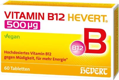 Produktbild von Vitamin B12 Hevert 500ug, 60 St TAB