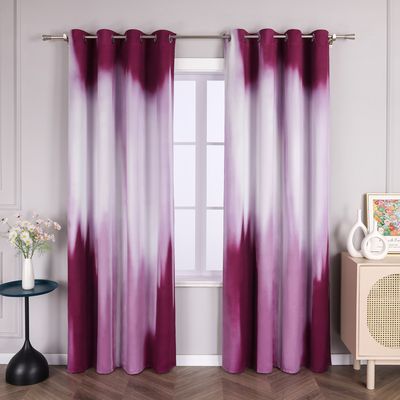 Joyswahl Blickdicht Gardinen mit Ösen Verdunklungsvorhang(1 St) Farbverlauf Ösenschal Lila HxB 245x135 cm