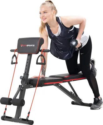 Produktbild von Hantelbank, Klappbar Heimtraining Fitness, Fitnessbank, Trainingsbank mit Gewichten, Multifunktion Hantelbank Set für Ganzkörpertraining