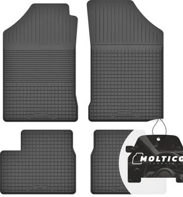 Produktbild von Gummimatten mit Rand Auto Fußmatten Gummi Automatten Passgenau 4-teilig Set - passend für Peugeot 206 1998-2012