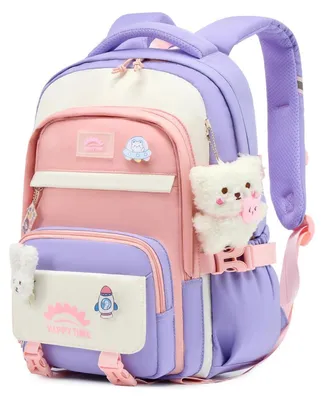 Image de Sac à dos pour fille, imperméable, en nylon, pour l'école, 20 litres, couleur violette