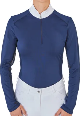 Produktbild von BUSSE Turnier-Shirt Damen Langarm Marbella Weiß L