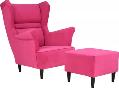 Produktbild von Family Meble Ohrensessel mit Hocker Zoja Relaxsessel Skandinavisch Bequemer Sessel Loungesessel Fernsehsessel Wohnzimmer Schlafzimmer Büro (TRINIT 10)
