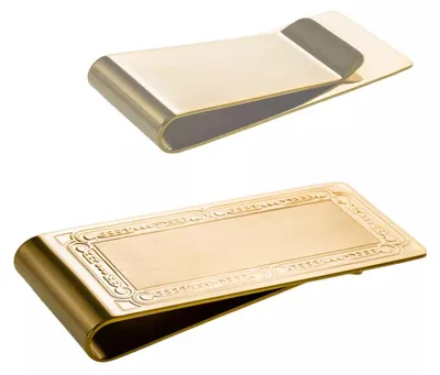 Produktbild von Geldklammer Edelstahl Money Clip Goldfarben Hochglanzpoliert Edles Design