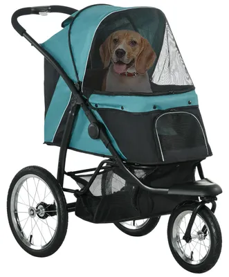 Imagen del producto de Caja de transporte para perros plegable, con protección solar, ventanas de malla, de 111 x 58 cm, color verde oscuro