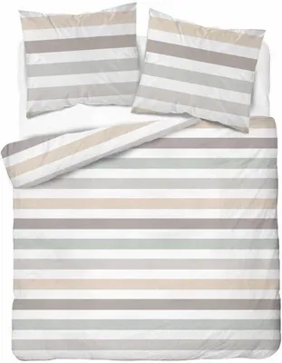 Produktbild von Bettwäsche, Satinbettwäsche, Modern 200x220cm 5053a Beige Streifen