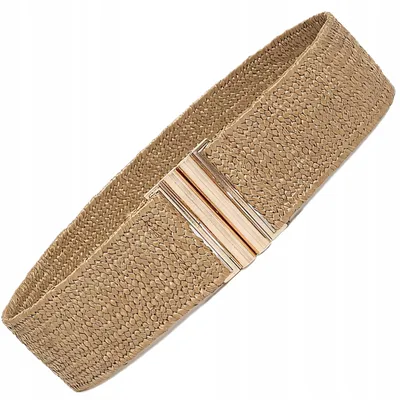 Produktbild von EdiBazzar Eleganter Damen Gürtel geflochten elastisch Beige