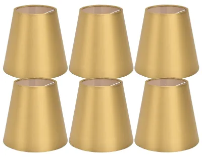 6er Set Lampenschirme E14 Clip-On, Gold, 9,3x14,3x13 cm
