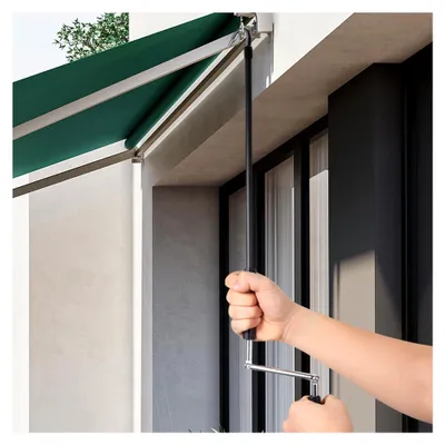 Produktbild von Manuelle Kurbelstange für Markisen und Sonnenschutz – Tragbar und Ergonomisch für Innen- und Außeneinsatz – Langlebiges Zubehör für Patio und Wohnmobile