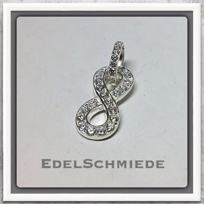 Produktbild von elegante Unendlichkeitsacht 925 Silber Anhänger