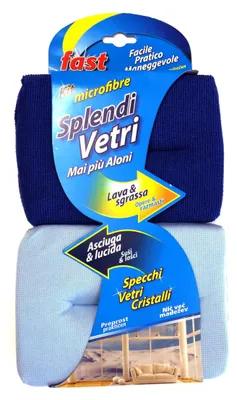 Image de Lingettes nettoyantes pour vitres, double face, lot de microfibres