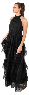 Immagine prodotto di Abito lungo da donna Anaya, modello "with Love", senza maniche, con scollo all'americana e motivo a pois