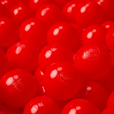 Zdjęcie produktu dla KiddyMoon plastikowe piłeczki 6cm czerwony 100/6cm zabawka zestaw kulek