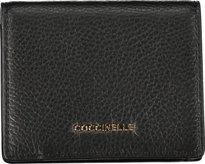 Produktbild von Elegante Damen-Geldbörse Schwarz: 2 Fächer, Münzfach & Druckknopf