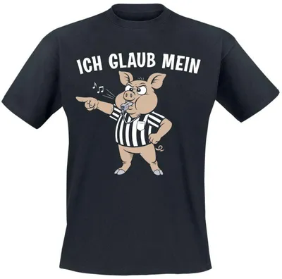 Produktbild von Tierisch T-Shirt Herren Ich glaub mein Schwein pfeift schwarz L