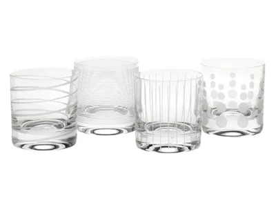 Image de Mikasa - fr Verres à cocktail, 290 ml, set de 4 pièces, verre, argent, 360 ml