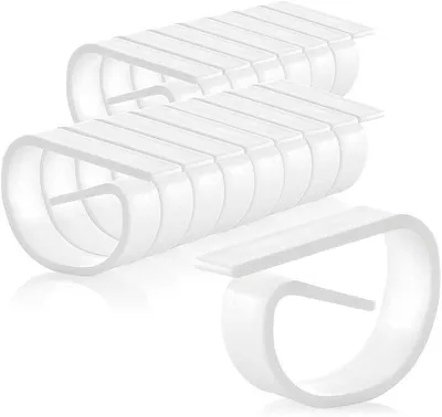 Image de com-four® 16x pinces à nappe en plastique incassable, couleur blanche, poids pour nappe, fixations pour nappe, fabriquées en Allemagne