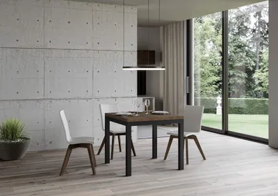Immagine prodotto di ITAMOBY - Tavolo apribile 90/180x90 cm Everyday Libra noce telaio antracite
