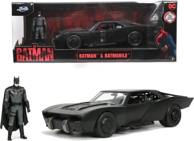 Produktbild von DC Comics Der Batman Batmovil Metall Auto + Batman Figur Set