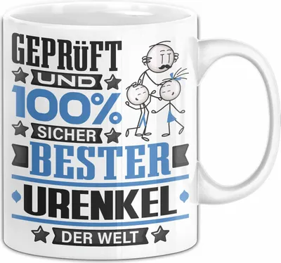 Produktbild von Urenkel Geschenk Lustiger Spruch für Urenkel Geschenkidee Bester Urenkel Der Welt (Weiß)