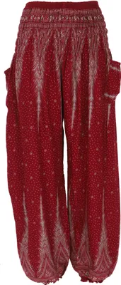 Produktbild von Luftige Pluderhose, Boho Sommerhose - Rot, Damen, Viskose, Hosen