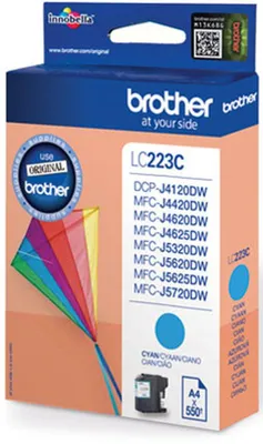 Immagine prodotto di Brother LC223CBP - Ciano - originale - in blister - cartuccia d'inchiostro - per Brother DCP-J4120, J562, MFC-J4420, J4620, J4625, J480, J5320, J5625, J5720, J680, J880