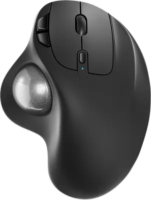 Produktbild von Kabellose Trackball Maus,Wiederaufladbare Ergonomische Maus,Präzises und Reibungsloses Tracking,3-Geräte-Verbindung(Bluetooth oder 2,4G USB-Empfänger)